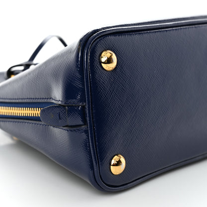 Prada Saffiano Vernice Small Promenade Tote Royal 9 of 14