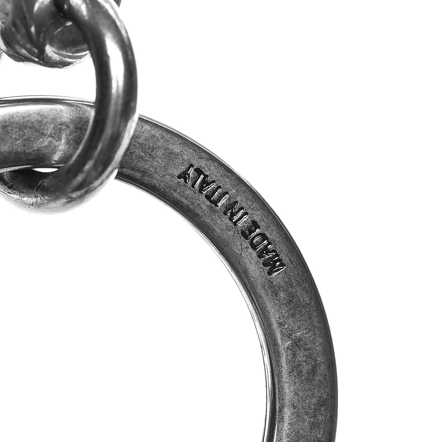 Metal Snake Key Chain Palladium
