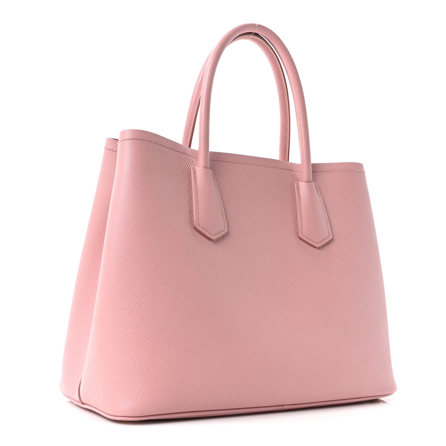 Prada Saffiano Cuir Medium Double Bag Cammeo Rosa 2 of 8