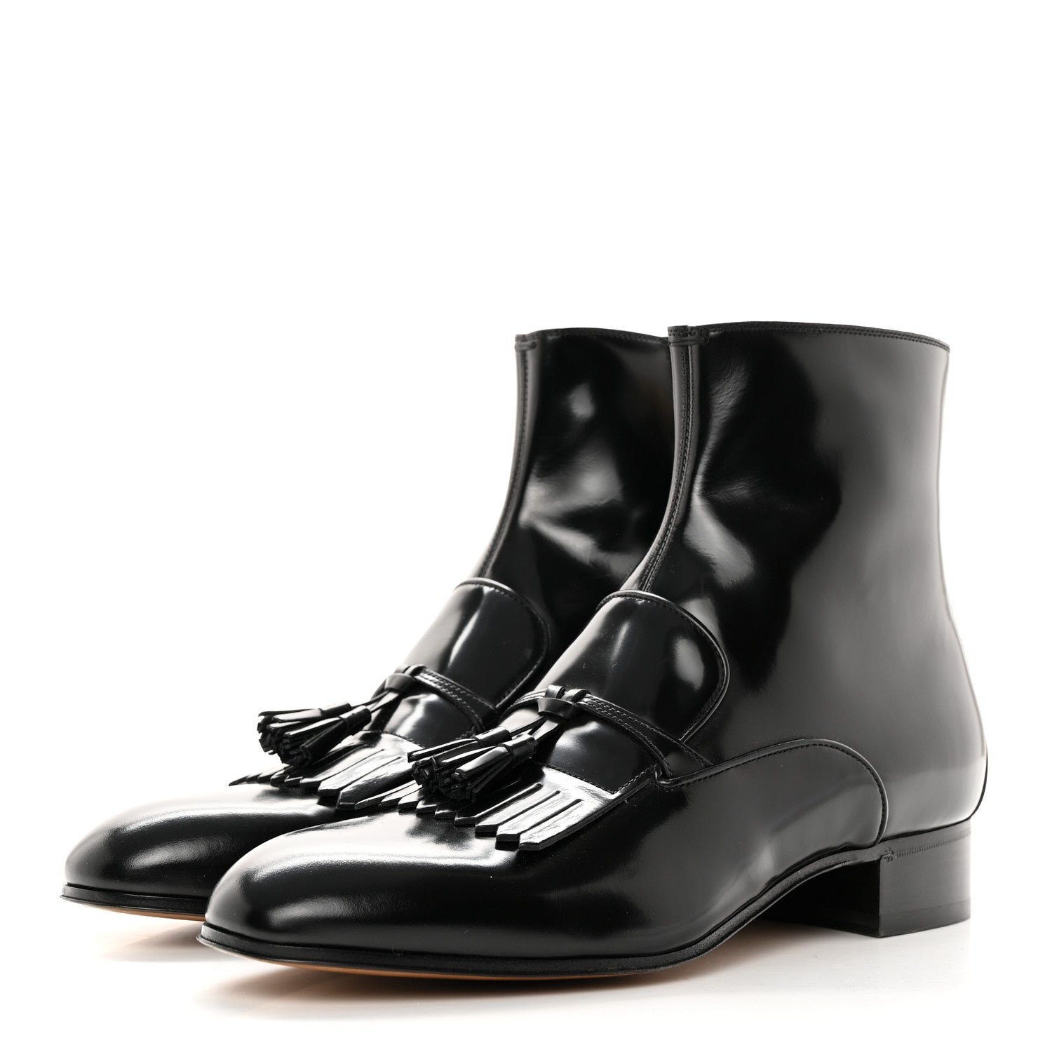 Gucci Cordovan Lux Mens Granada Kid Boots 9 Black 3 of 12