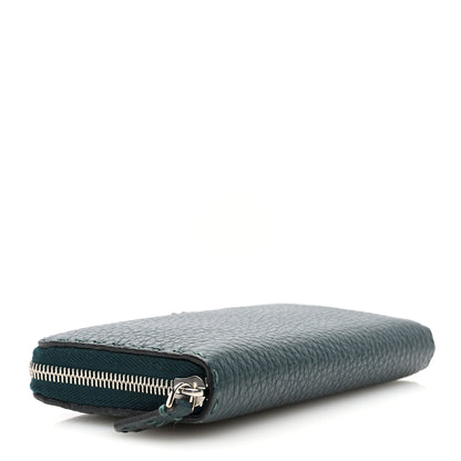 Fendi Cuoio Romano Lux Selleria Zip Around Wallet Blue 4 of 6
