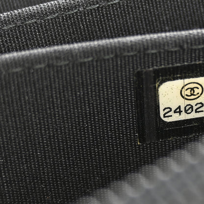 Chanel Caviar Quilted Boy Zip Around Coin Purse Wallet So Black 7 of 10