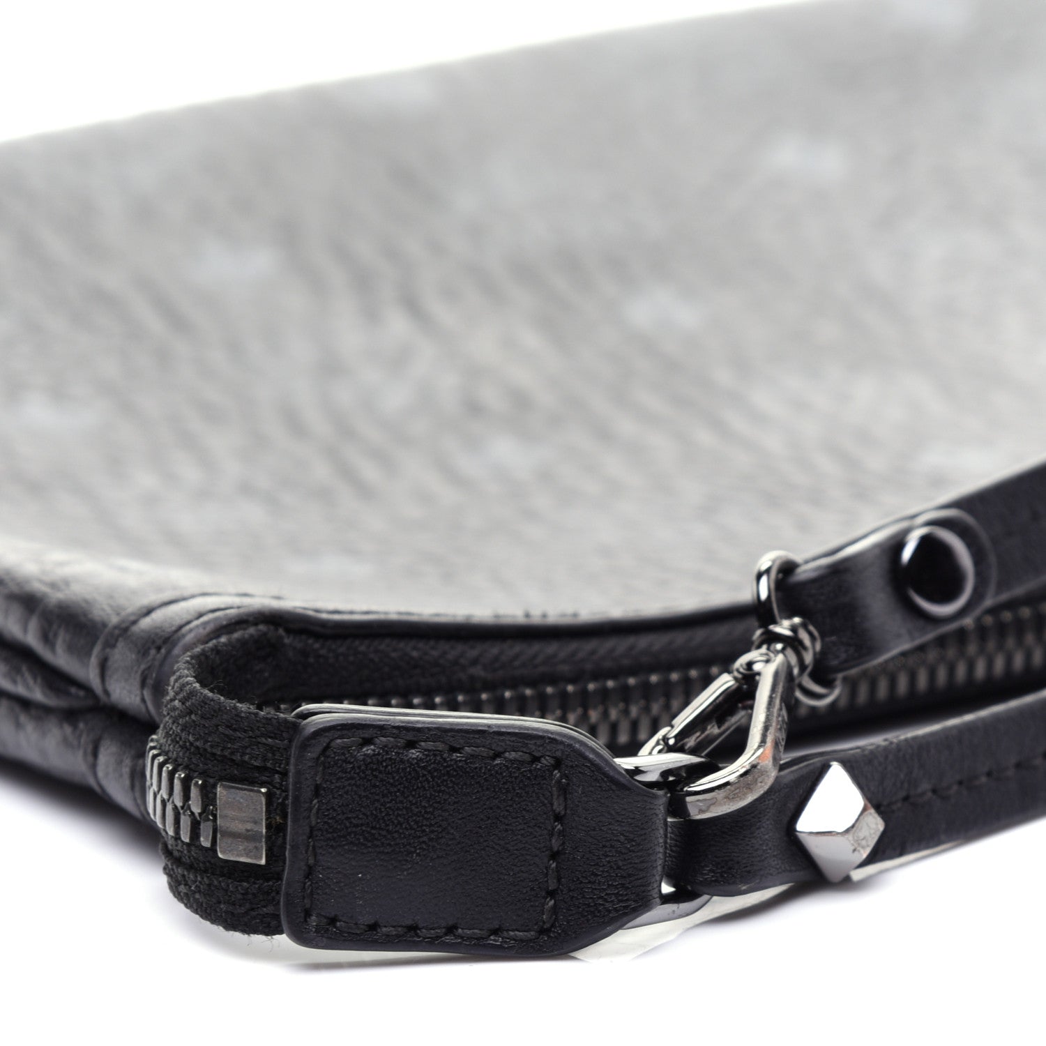 MCM Visetos Stark Wristlet Pouch Black 10 of 12