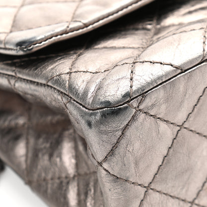 Chanel Metallic Aged Calfskin Quilted 2.55 Reissue 226 Flap Dark Silver 10 of 21