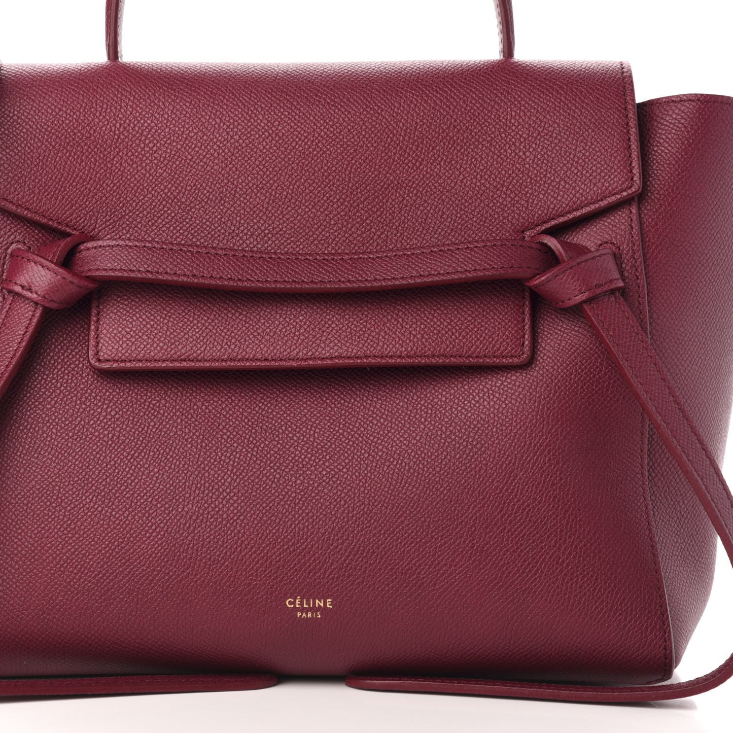 Grained Calfskin Micro Belt Bag Plum