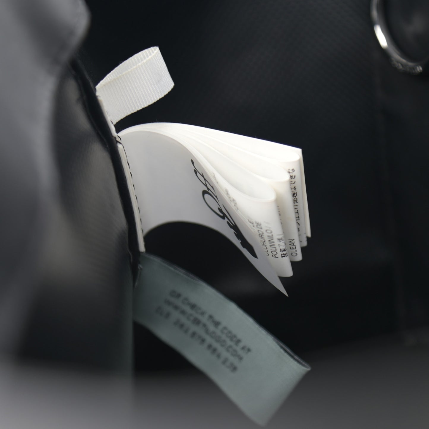 Nylon Sculpture Tote Bag Black
