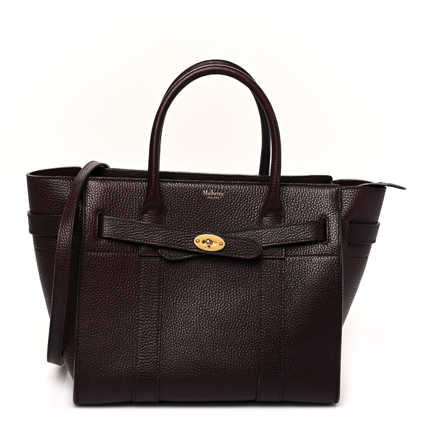 Mulberry Grain Vegetable Tanned Calfskin Small Zipped Bayswater Oxblood 1 of 11