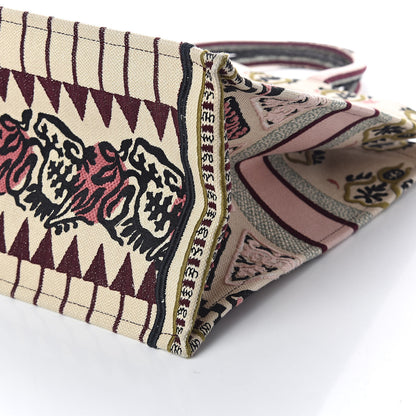 Christian Dior Canvas Embroidered Geometric Book Tote Multicolor 9 of 9