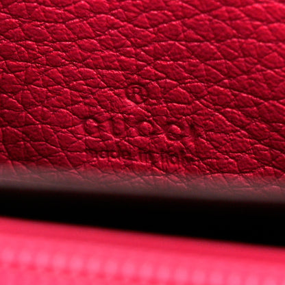 Gucci Grained Calfskin Logo Zip Around Wallet Box Pink Green 7 of 7