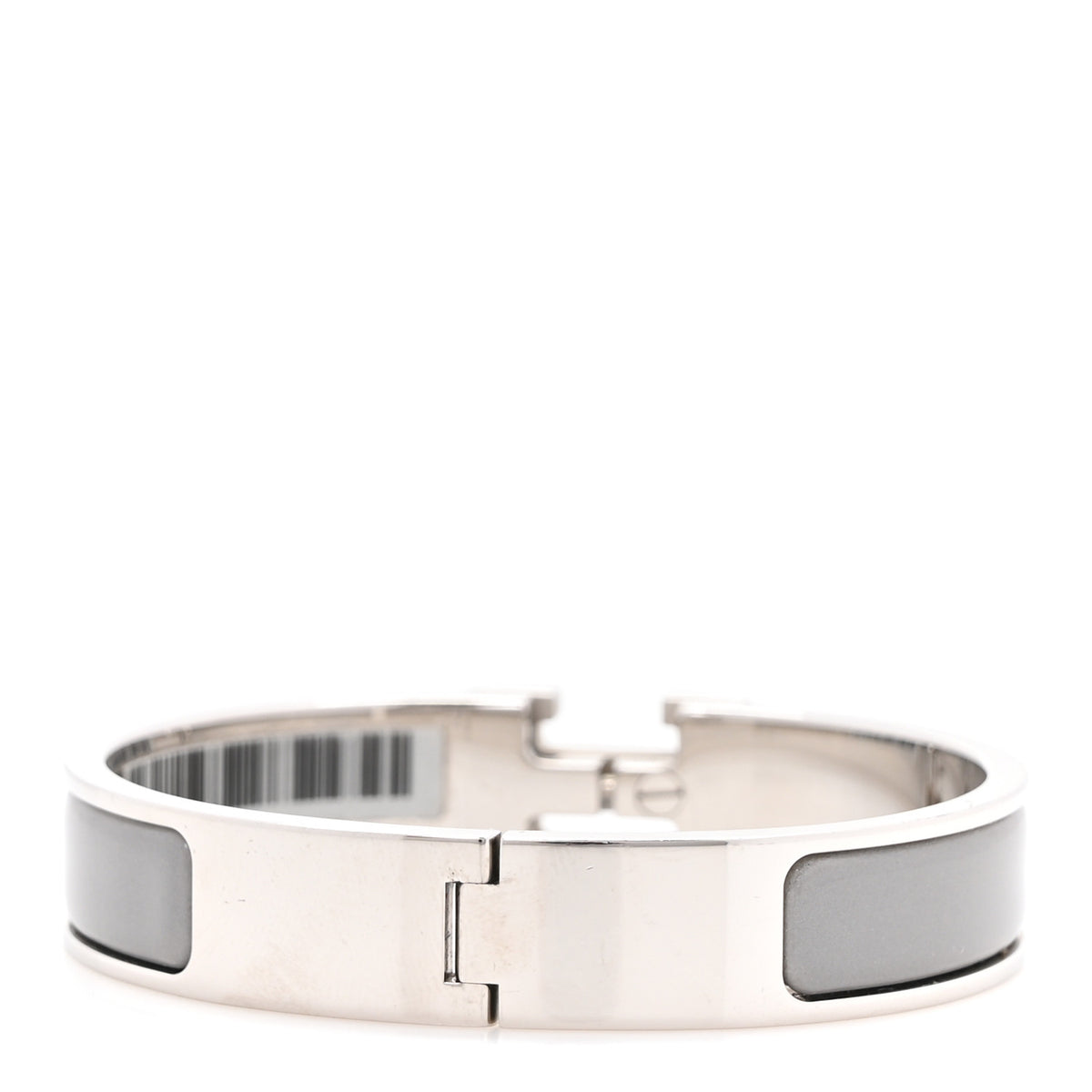 Hermes Enamel Narrow Clic Clac H Bracelet PM Gris Macadam 3 of 5