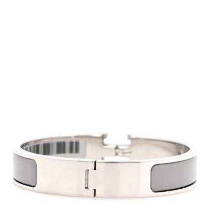 Hermes Enamel Narrow Clic Clac H Bracelet PM Gris Macadam 3 of 5