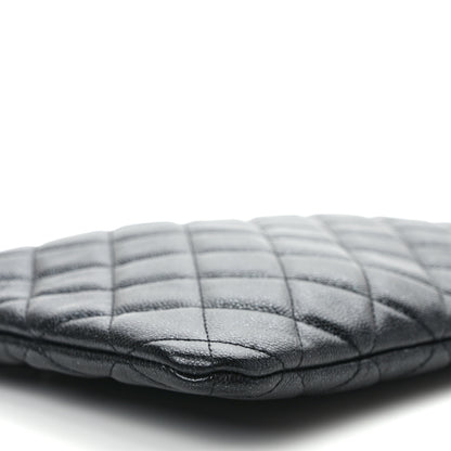 Chanel Iridescent Caviar Quilted Medium Cosmetic Case Black 7 of 8