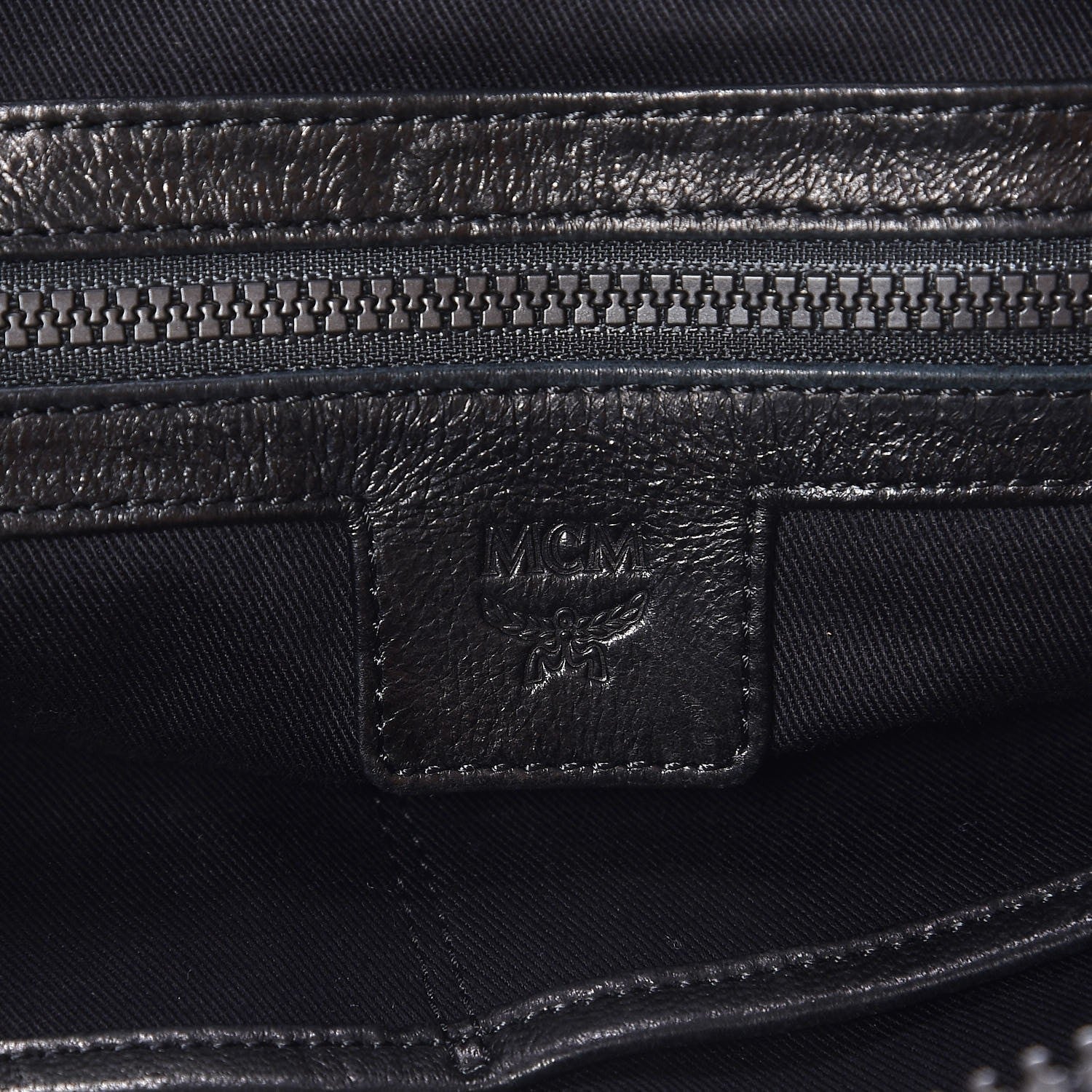 MCM Nylon Coated Canvas Zipper Tote 10 of 14