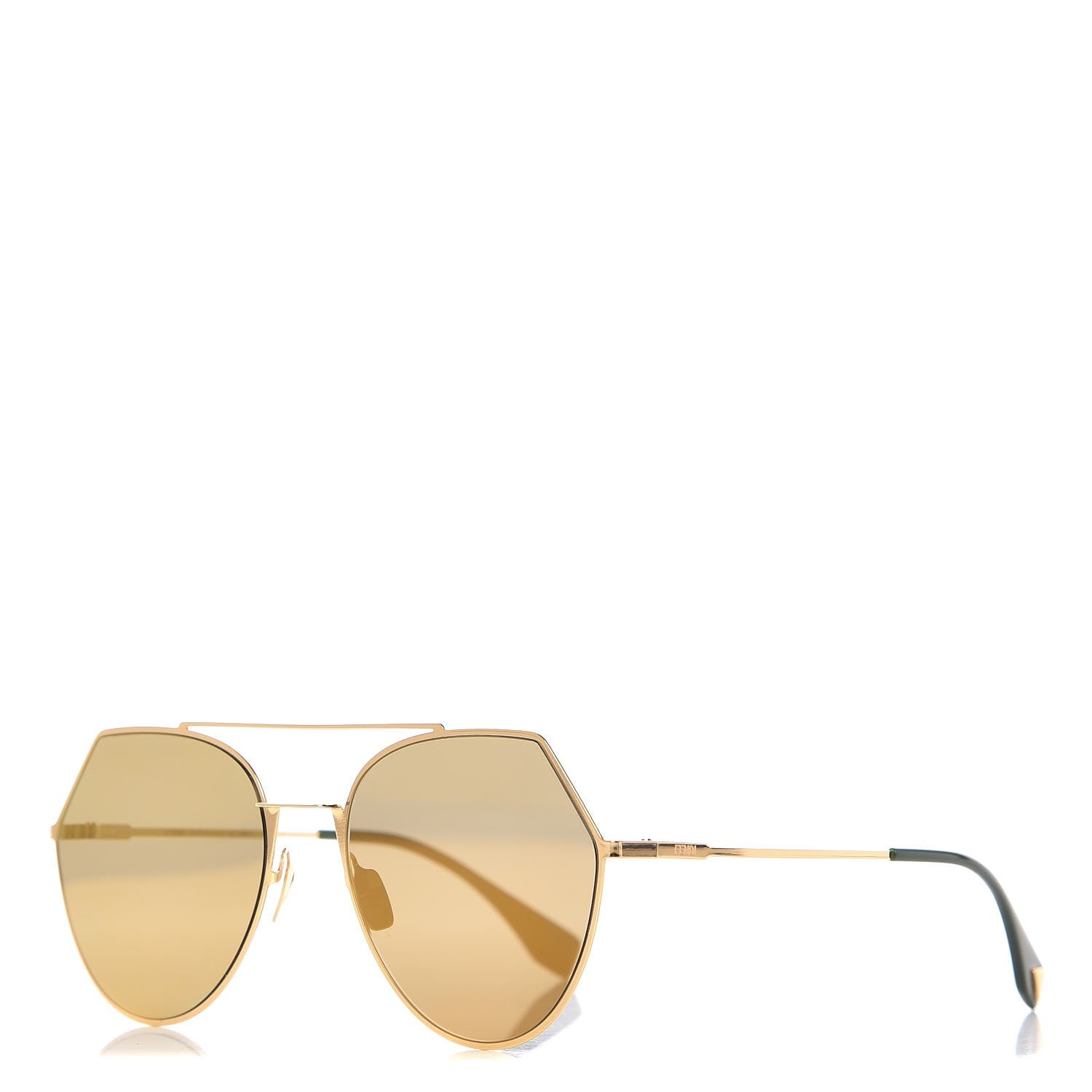 Fendi Metal Geometric Sunglasses FF 0194/S Gold 1 of 7