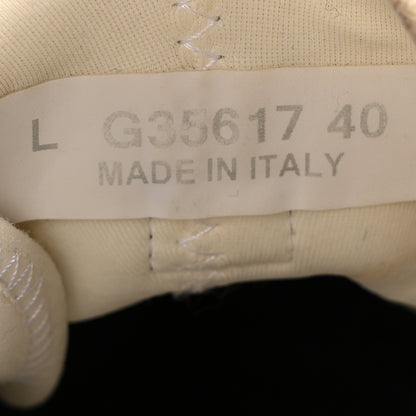 Chanel Velvet Calfskin Mixed Fibers CC Sneakers 40 Ivory Black 9 of 10