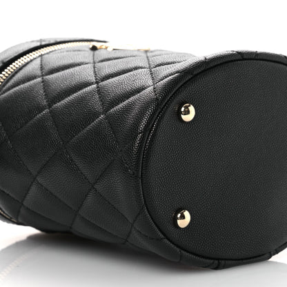 Chanel Caviar Quilted Top Handle Vanity Case Black 9 of 12