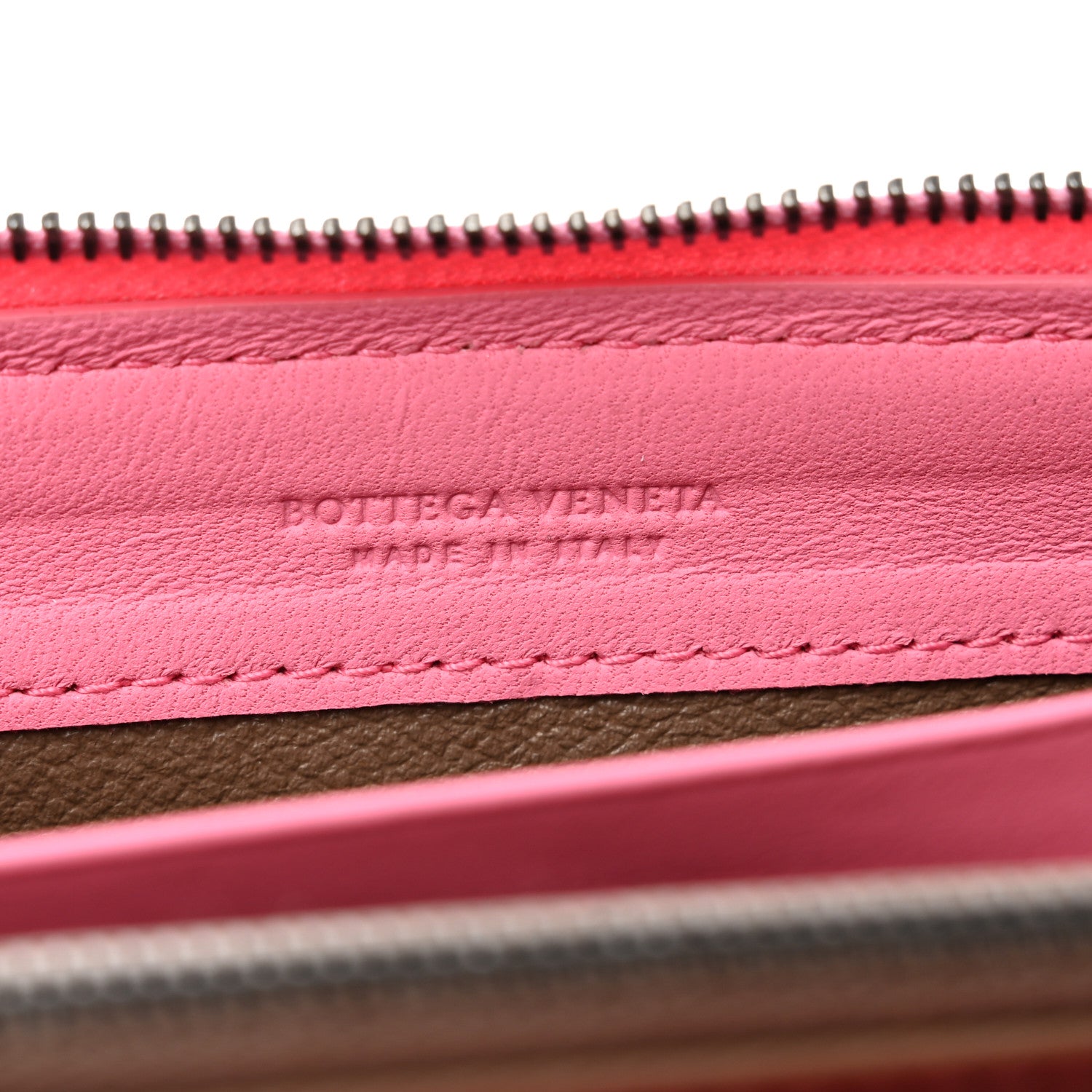 Bottega Veneta Nappa Intrecciato Zip Around Wallet Pink 6 of 8