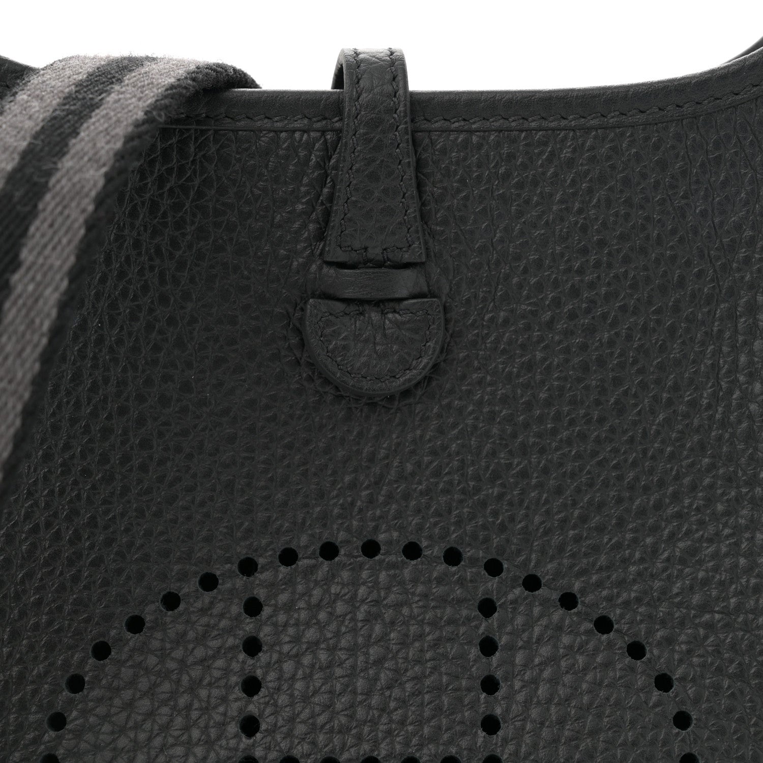 Hermes Taurillon Clemence Evelyne TPM Black Gris Meyer 8 of 11