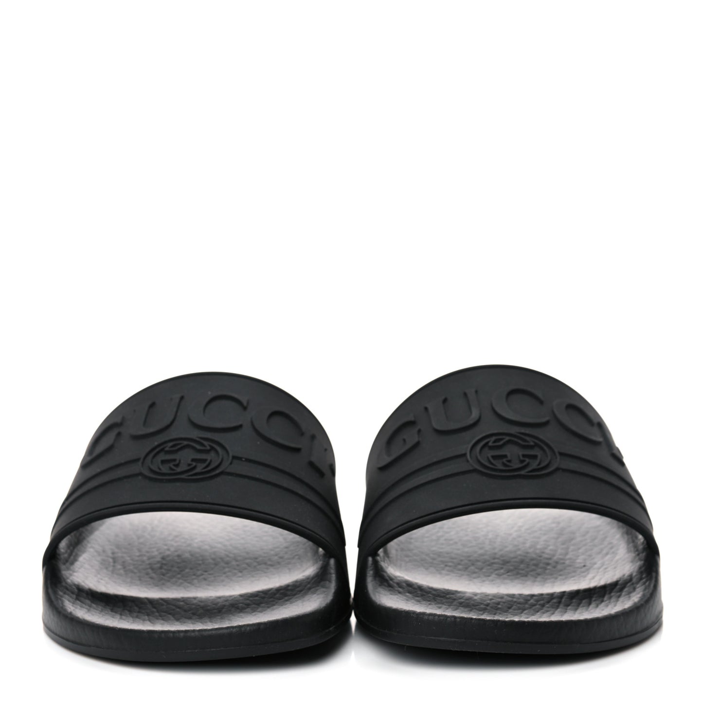 Rubber Womens Logo Slide Sandals 40 Black
