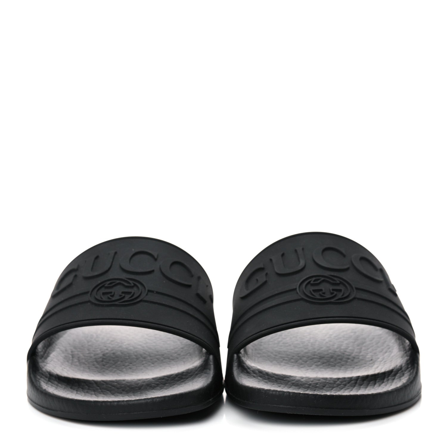 Gucci Rubber Womens Logo Slide Sandals 40 Black 2 of 9