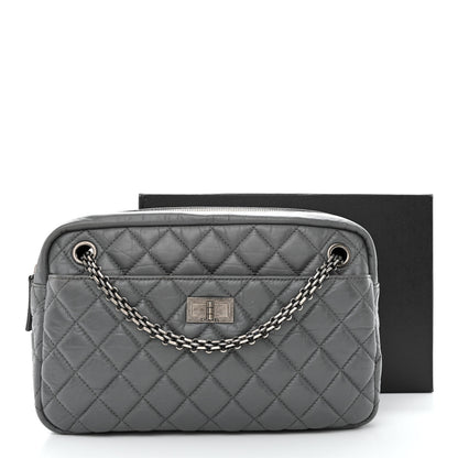 Chanel Aged Calfskin Quilted Medium Reissue Camera Case Grey 12 of 12