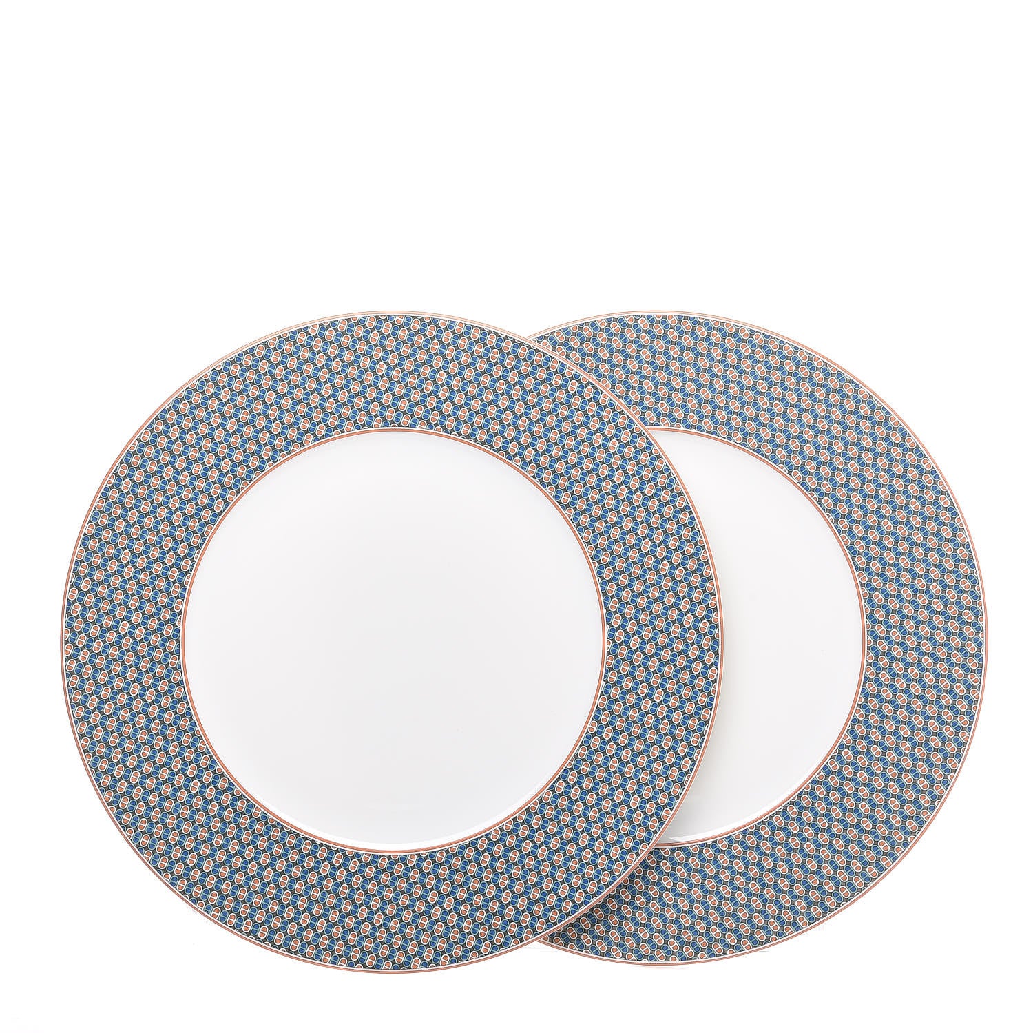 Hermes Porcelain Tie Dinner Plate Set of 2 2 of 12