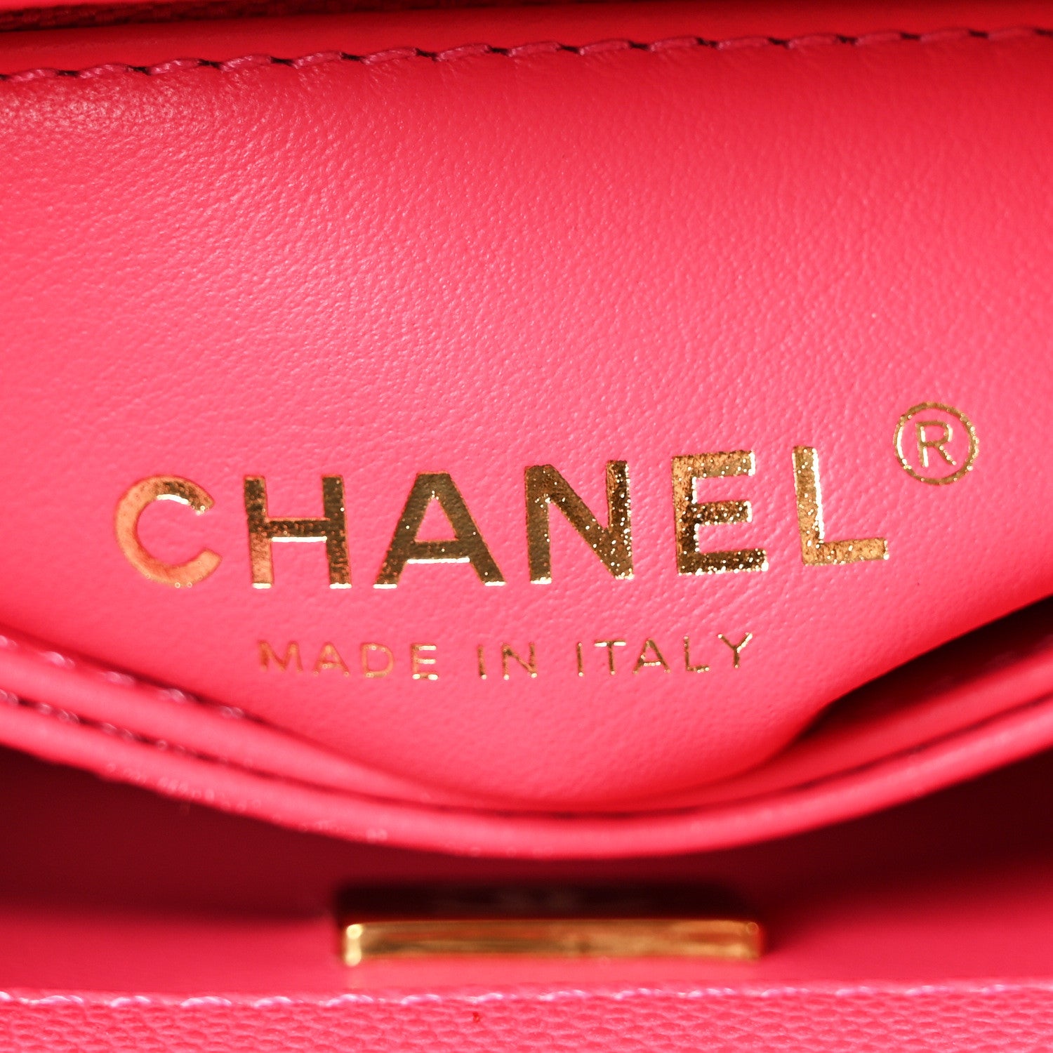 Chanel Caviar Quilted Extra Mini Coco Chain Handle Flap Dark Pink 6 of 10