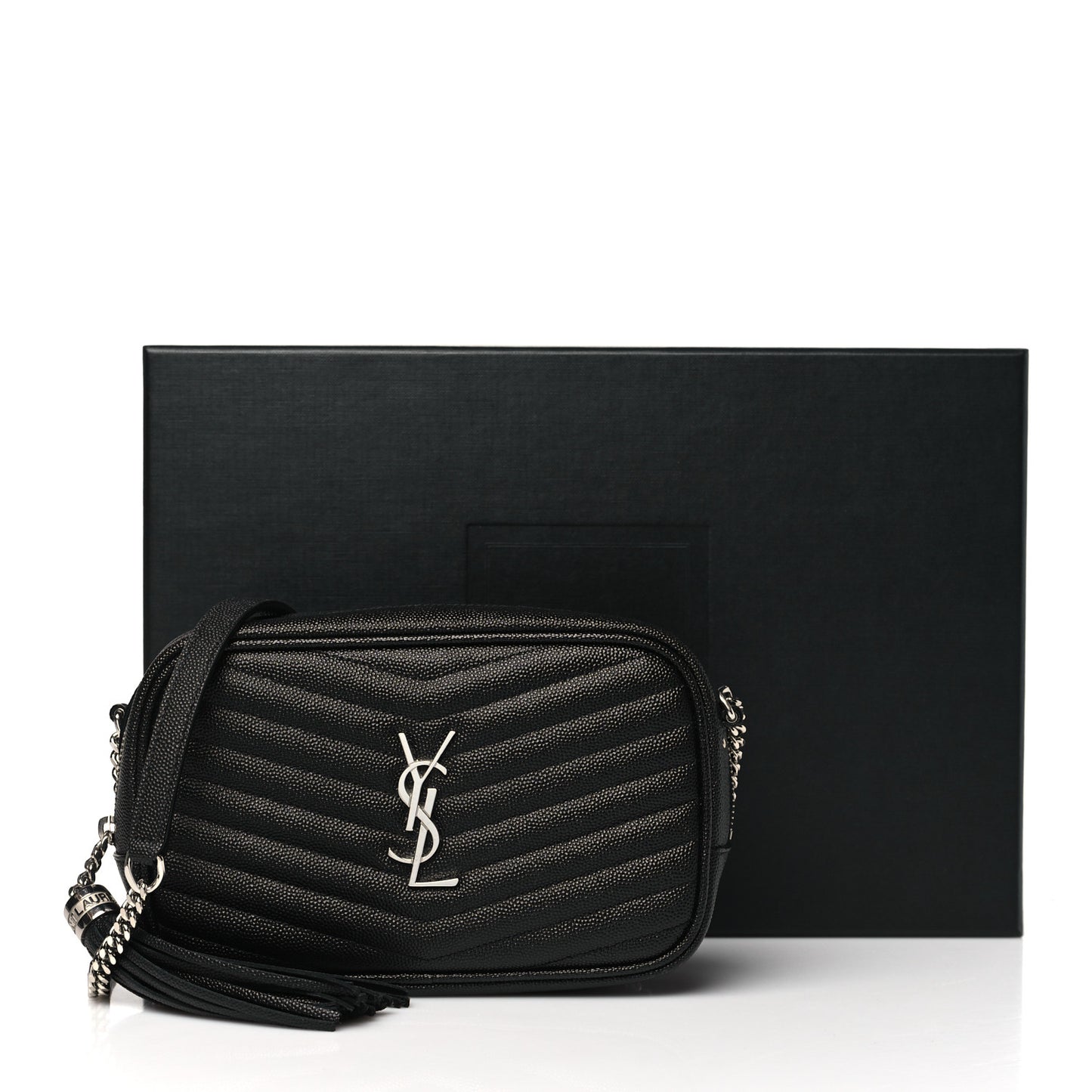 Grain De Poudre Matelasse Monogram Mini Lou Camera Bag Black