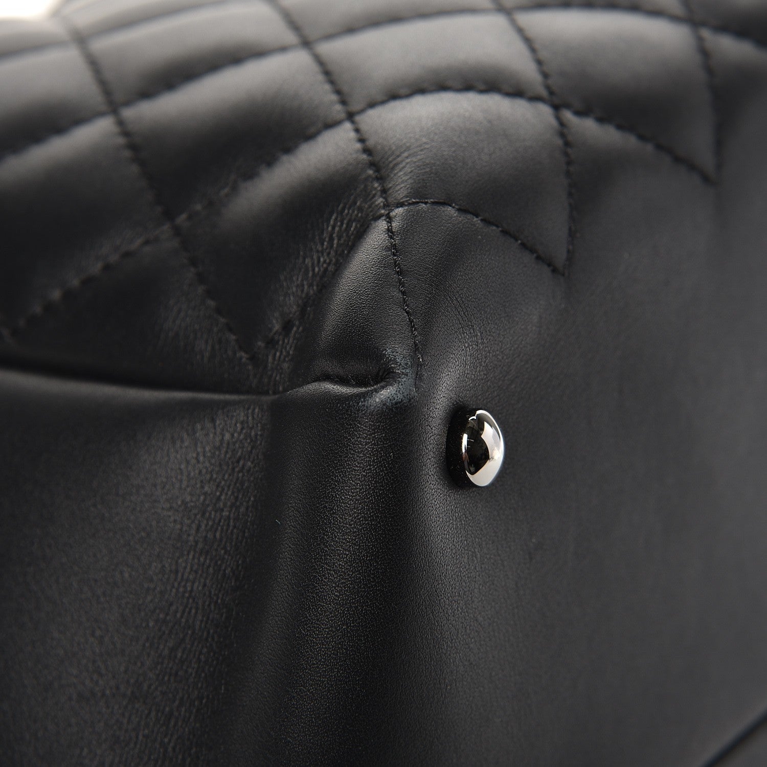 Chanel Calfskin Quilted Feather Weight Bowling Bag Black 11 of 15