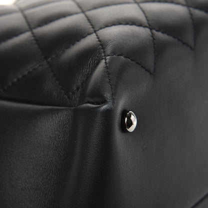 Chanel Calfskin Quilted Feather Weight Bowling Bag Black 11 of 15