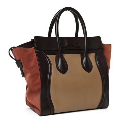 Celine Smooth Calfskin Suede Micro Tri-Color Luggage Beige 2 of 10
