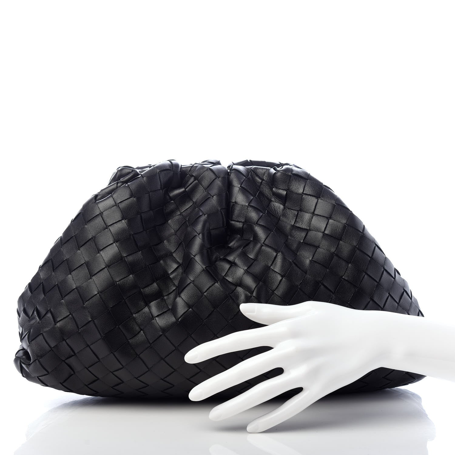 Bottega Veneta Nappa Maxi Intreccio The Pouch Oversized Clutch Black 2 of 8