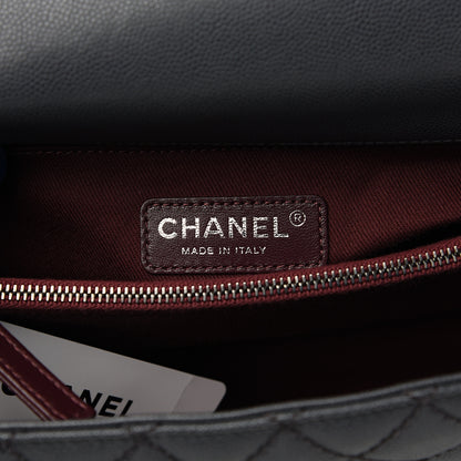 Chanel Caviar Quilted Small Coco Handle Flap Gray 5 of 11