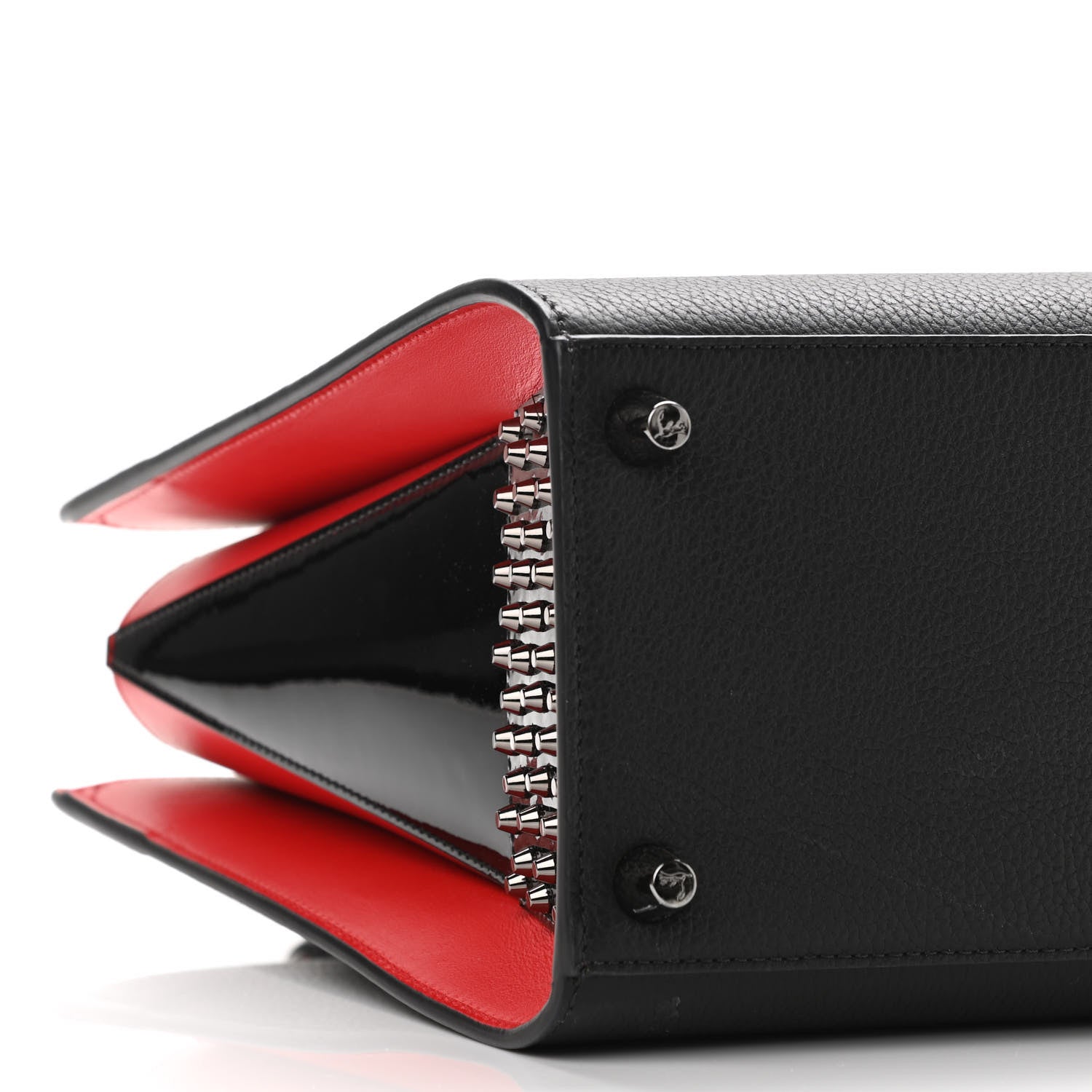 Christian Louboutin Calfskin Empire Patent Studded Medium Paloma Black 8 of 11