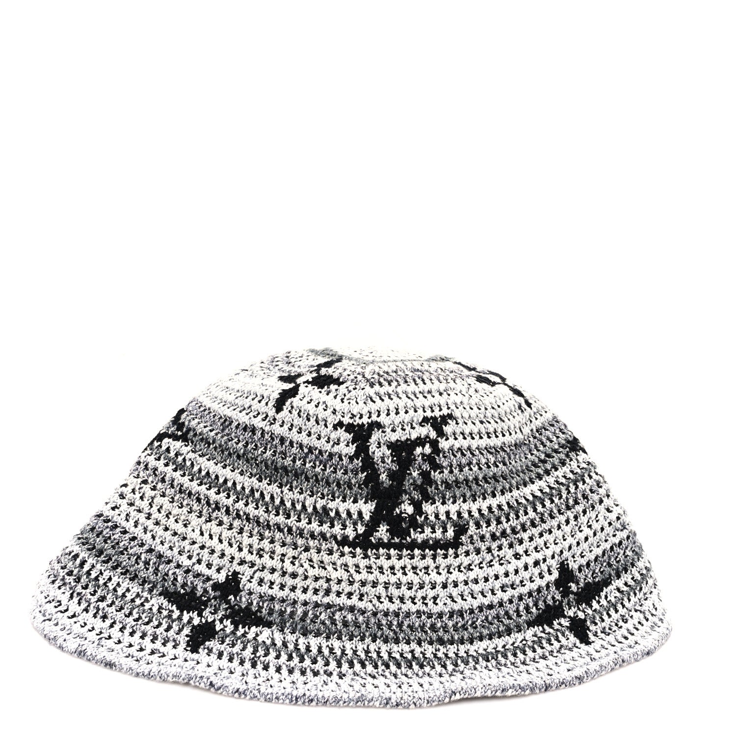 Louis Vuitton Crochet Monogram LV Bucket Hat S Grey Multicolor 4 of 8