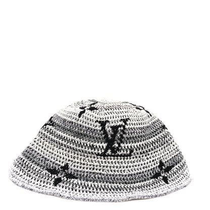 Louis Vuitton Crochet Monogram LV Bucket Hat S Grey Multicolor 4 of 8