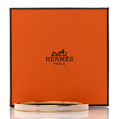 Hermes Enamel Printed Extra Narrow Bracelet 70 Rose 6 of 6