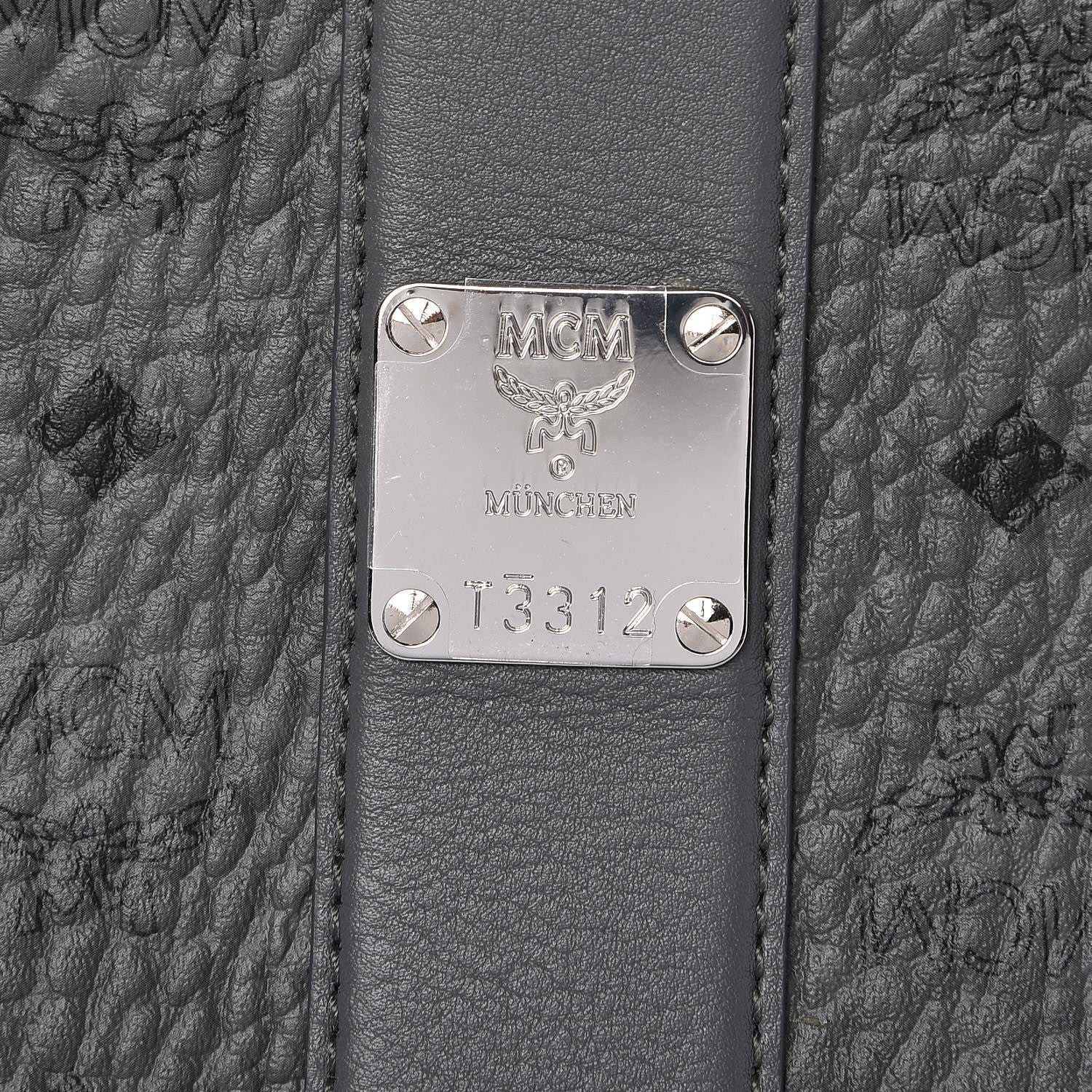MCM Visetos Medium Liz Reversible Shopper Tote Phantom Grey 11 of 17