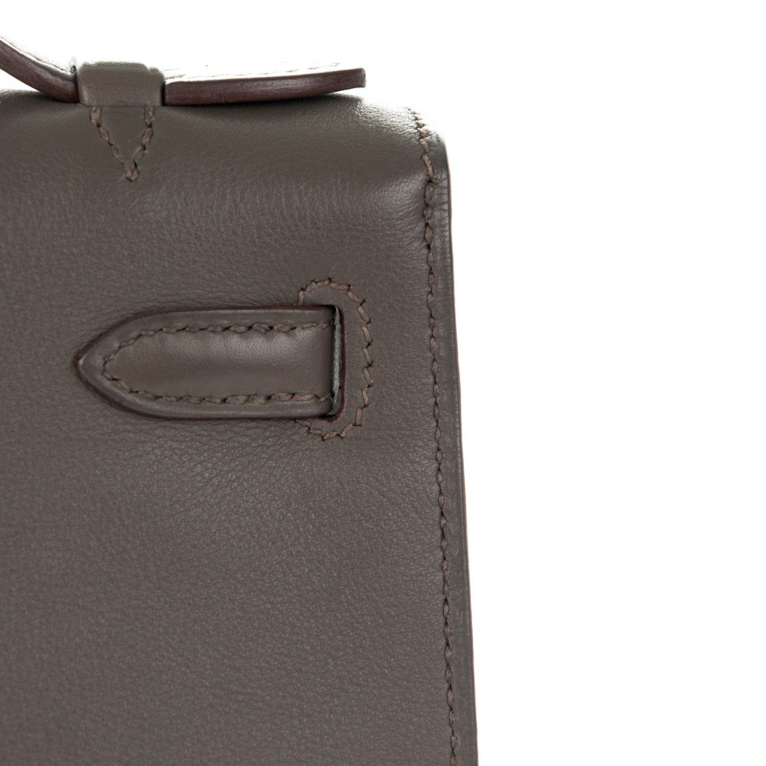 Hermes Swift Kelly Pochette Clutch Etain 14 of 18