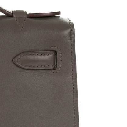 Hermes Swift Kelly Pochette Clutch Etain 14 of 18