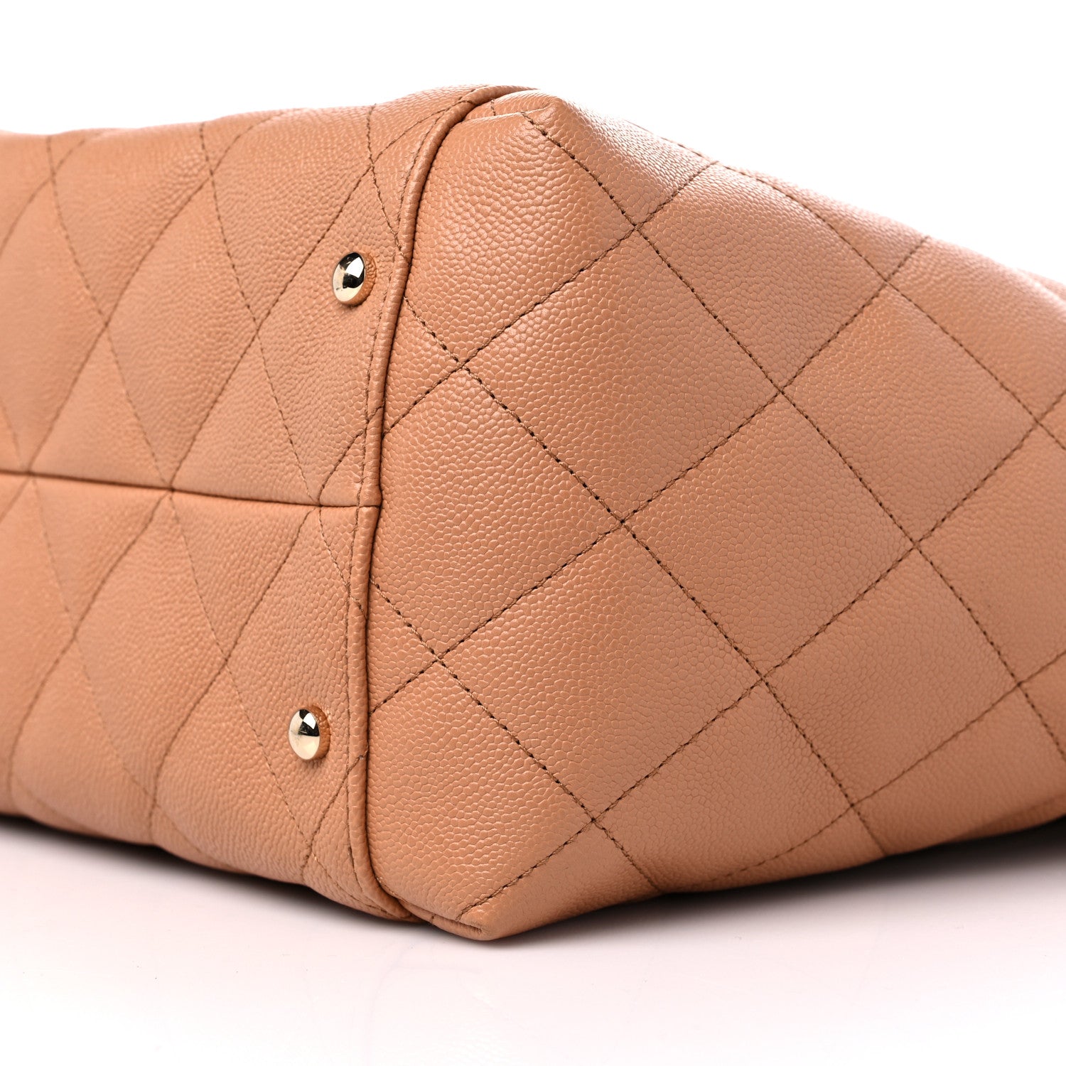 Chanel Caviar Quilted Large Shopping Tote Dark Beige 9 of 11