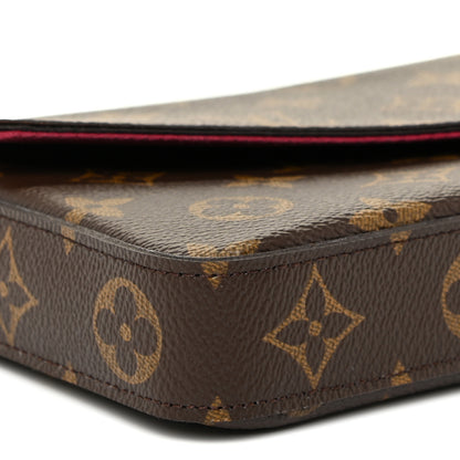Louis Vuitton Monogram Pochette Felicie Chain Wallet Fuchsia 9 of 11