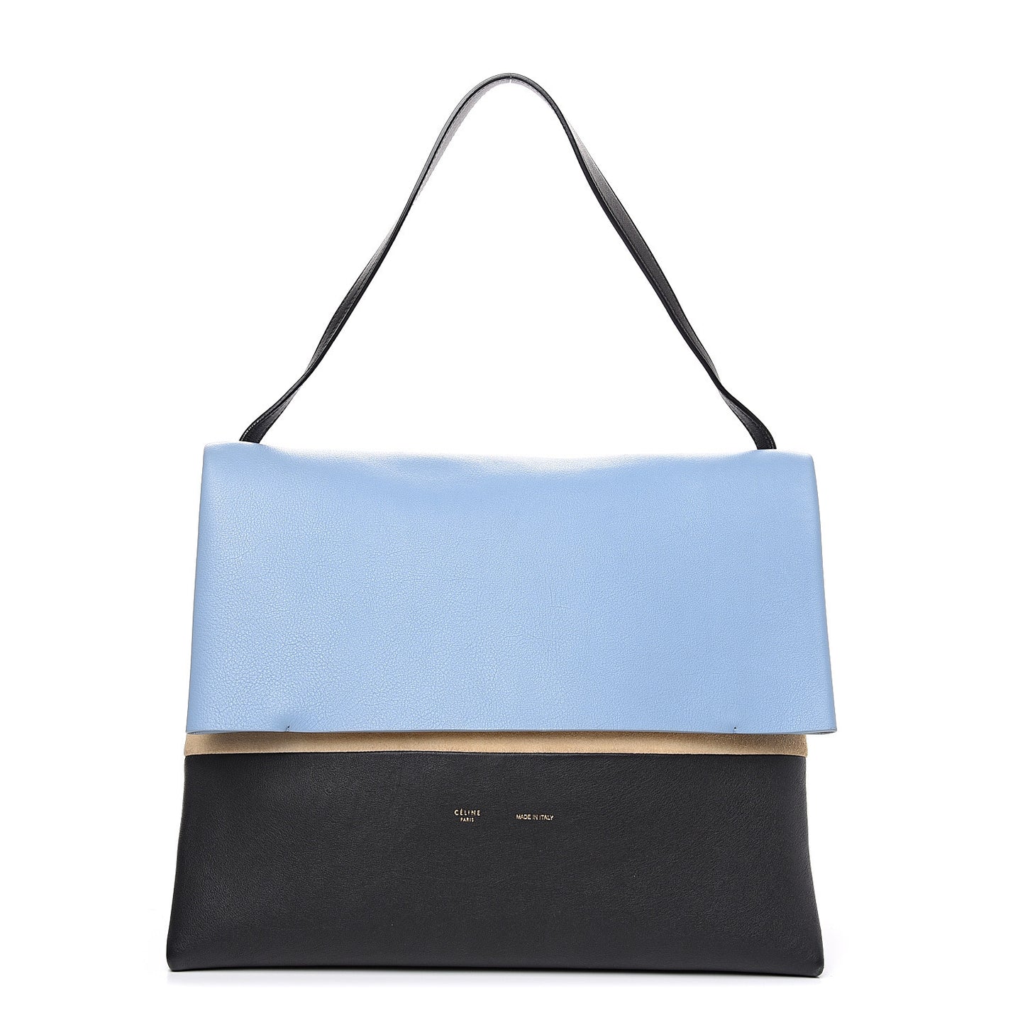 Calfskin Suede All Soft Shoulder Bag Blue Lavender