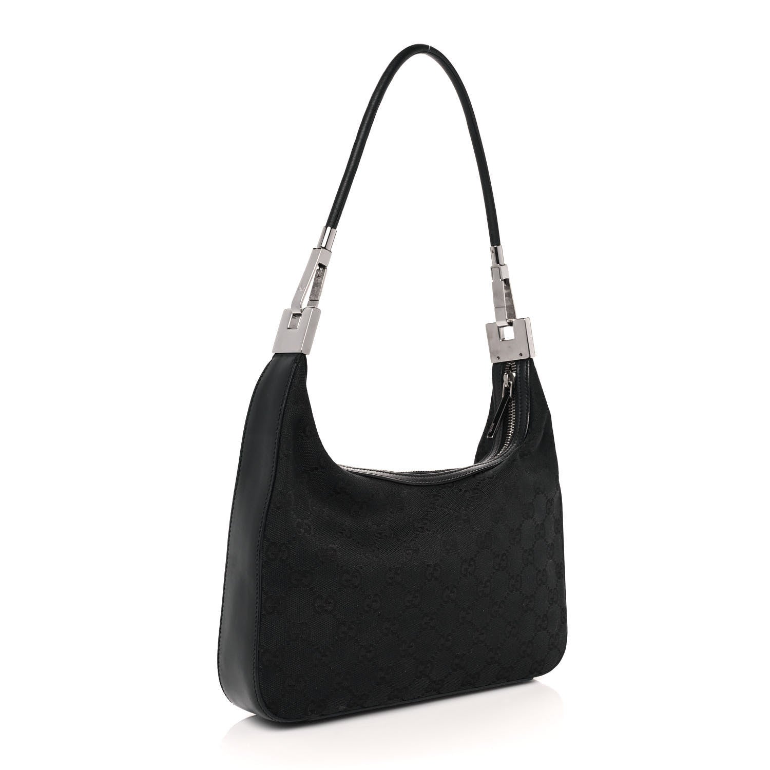 Gucci Monogram GG Small Clasp Hobo Black 3 of 10