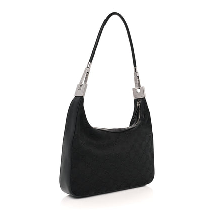 Gucci Monogram GG Small Clasp Hobo Black 3 of 10