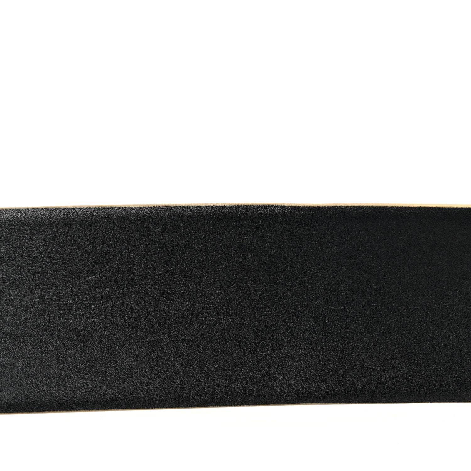 Chanel Metallic Calfskin Logo Belt 85 34 Gold 4 of 4