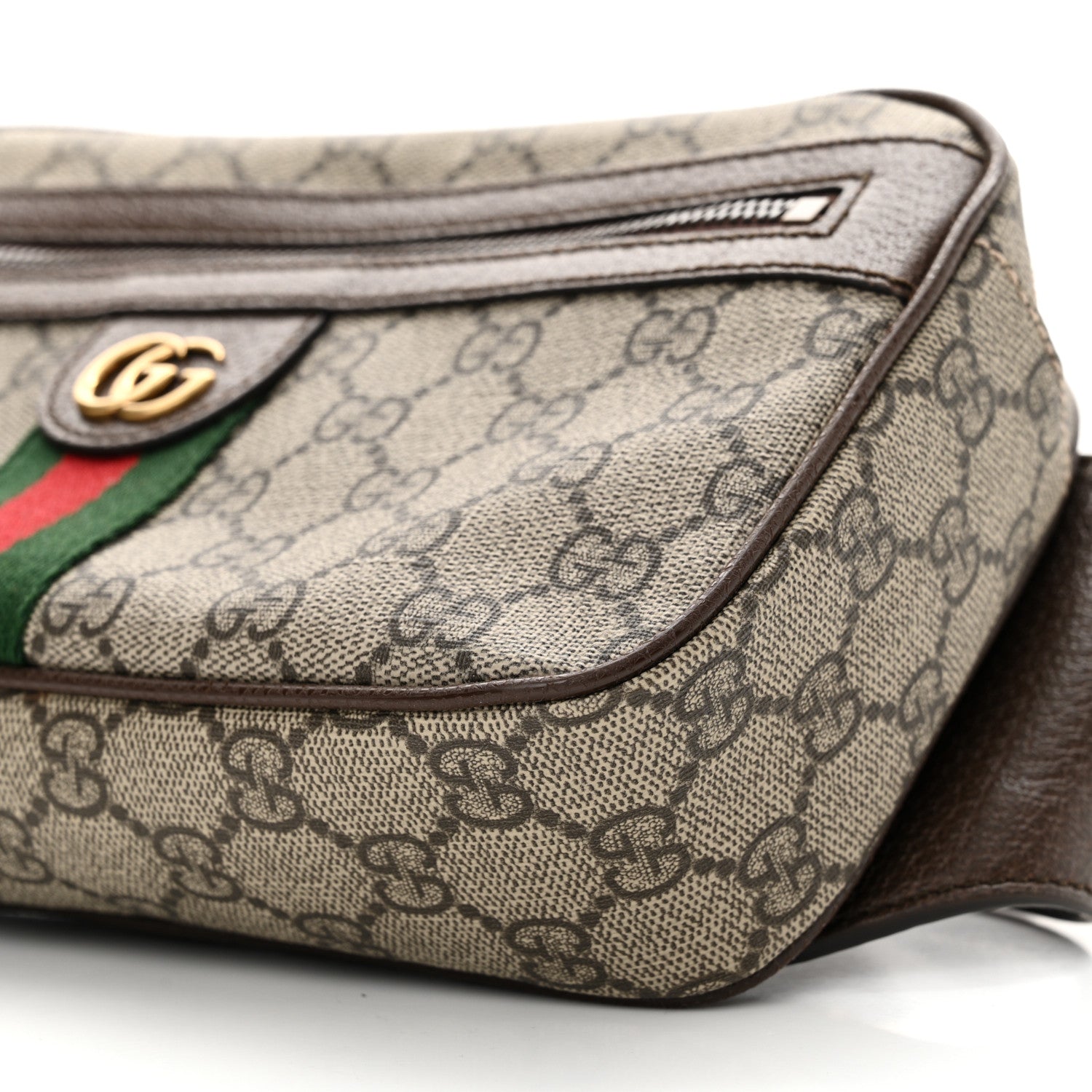 Gucci Soft GG Supreme Monogram Medium Ophidia Belt Bag Dark Brown 10 of 12