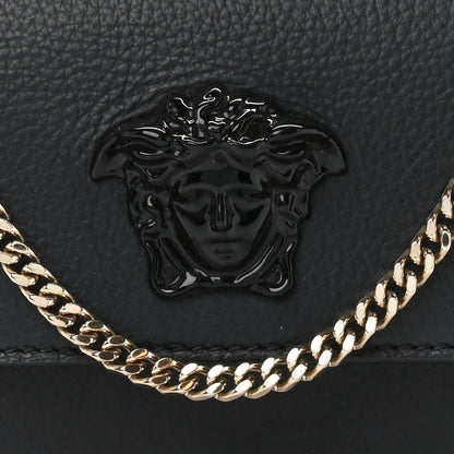 Versace Grained Calfskin Medusa Evening Clutch Bag Black 7 of 11