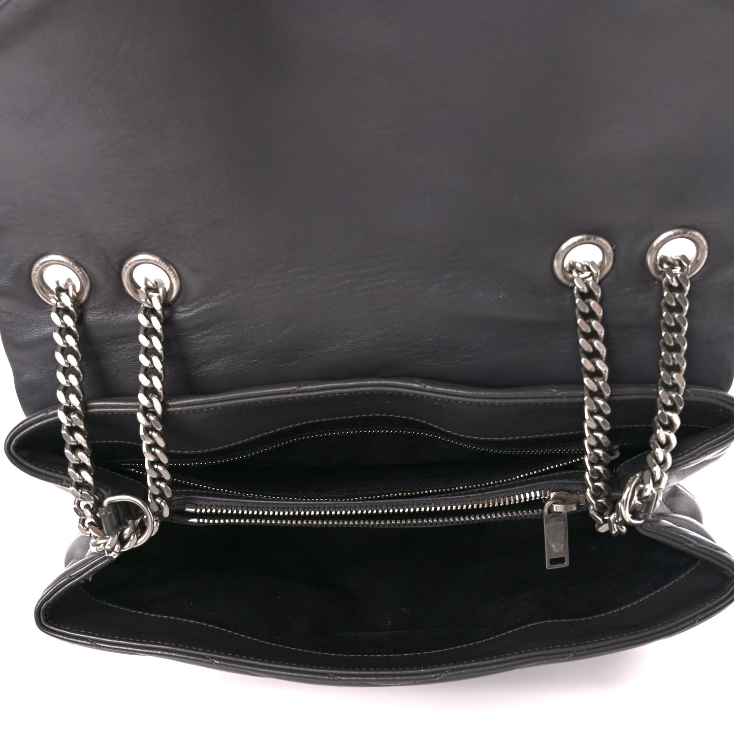 Calfskin Y Quilted Monogram Medium Loulou Chain Satchel Earth