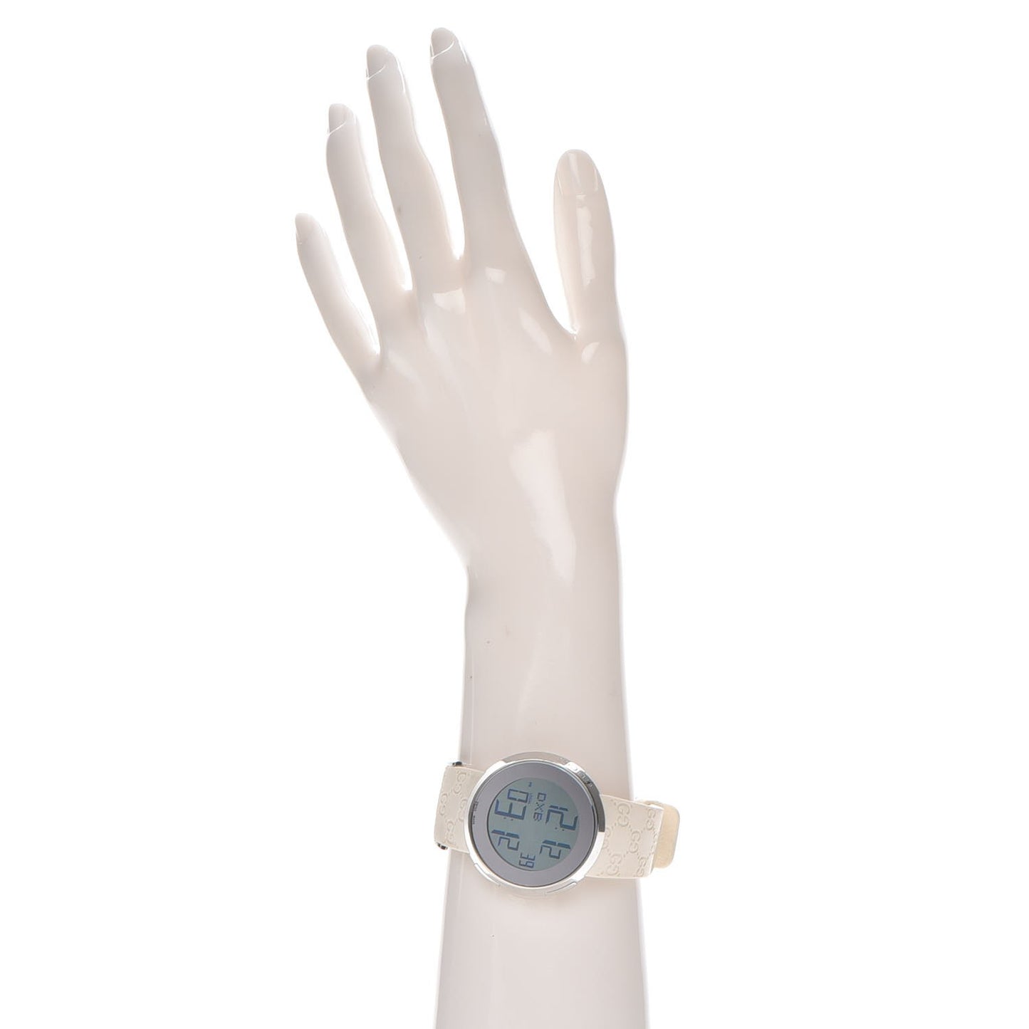 Stainless Steel Rubber 40mm Digital I-Gucci Watch